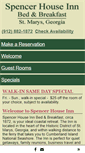 Mobile Screenshot of m.spencerhouseinn.com